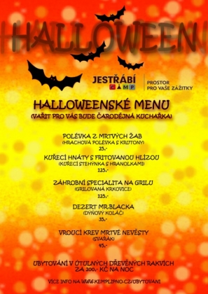 Halloweenské hodování v kempu Jestřábí I.